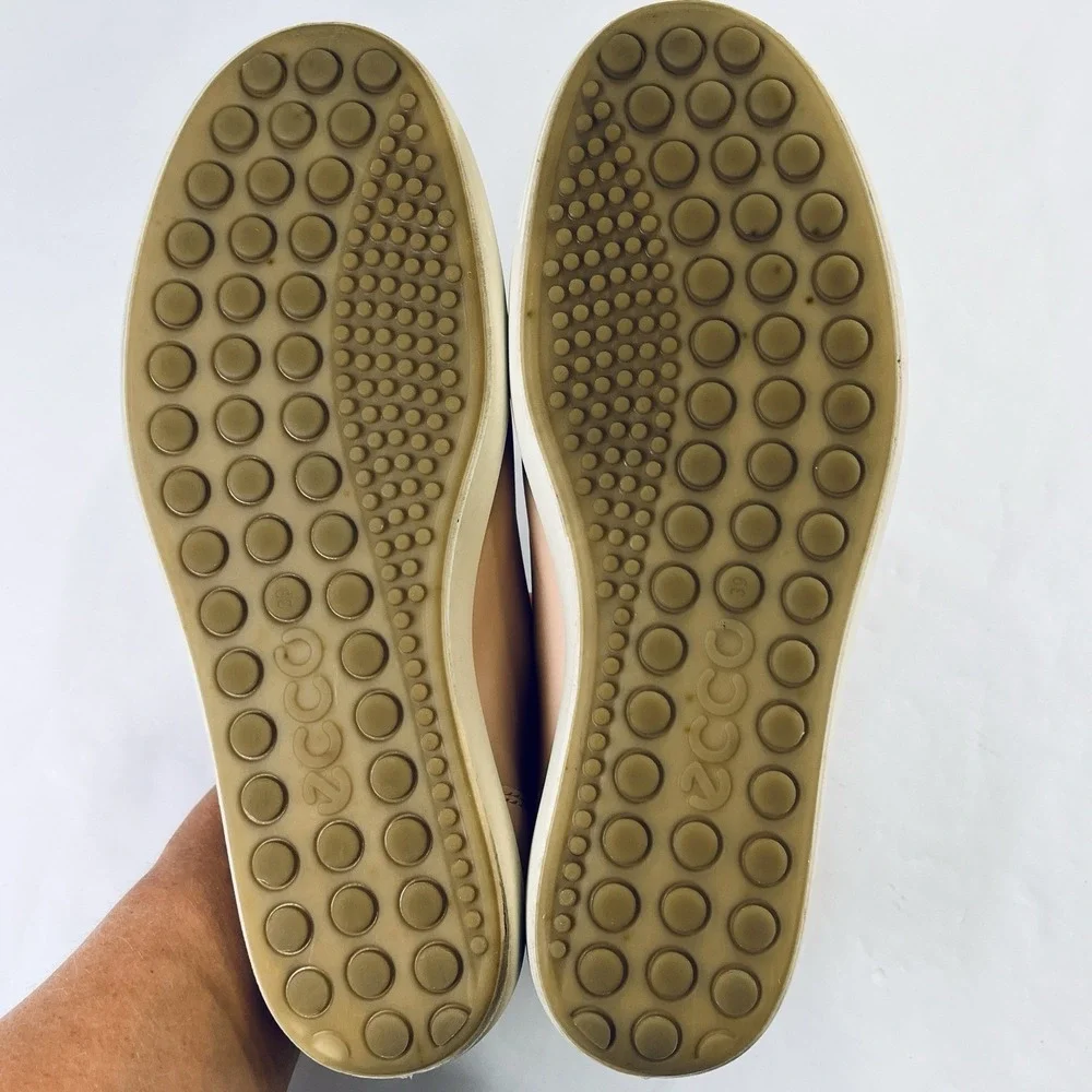 Ecco Soft 7 Shoes Womens EU 39/8-8.5 US Pink‎ Leather Casual Comfort Sneakers